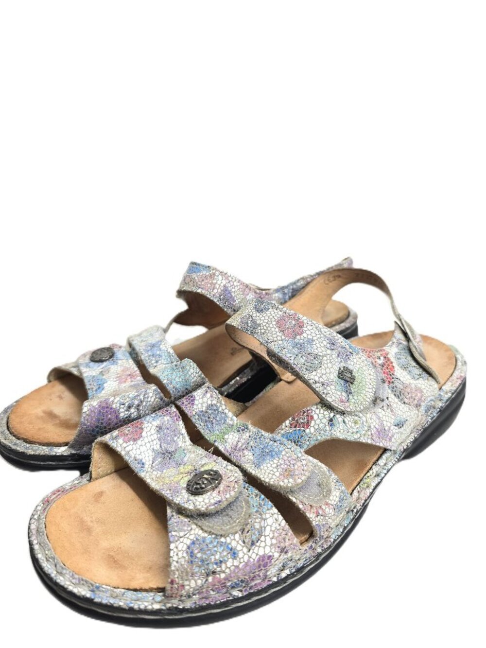 Finn Comfort Womens Berna Floral Ankle Strap Comfort Sandals EU 39 US 8-8.5